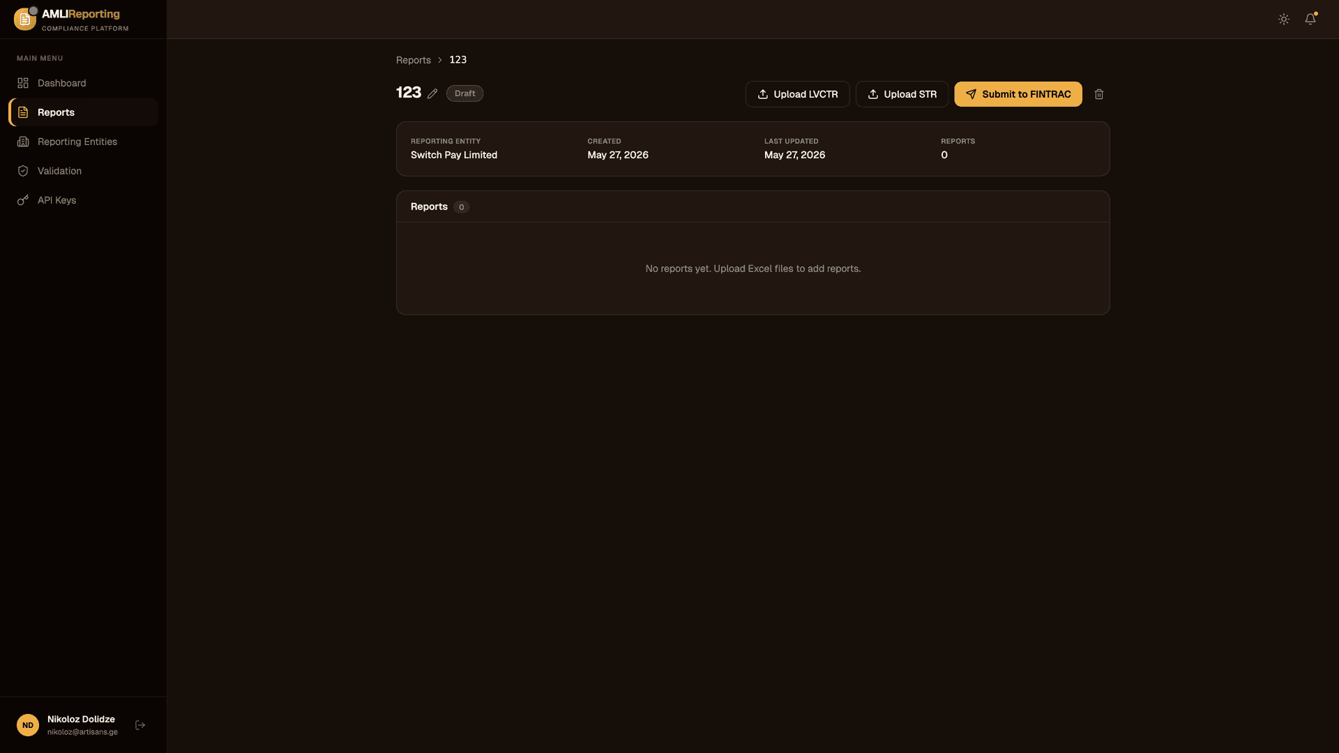AMLI Reporting screenshot 3